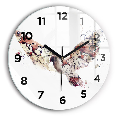 Vedere abstractă Ceas rotund de perete din sticlă