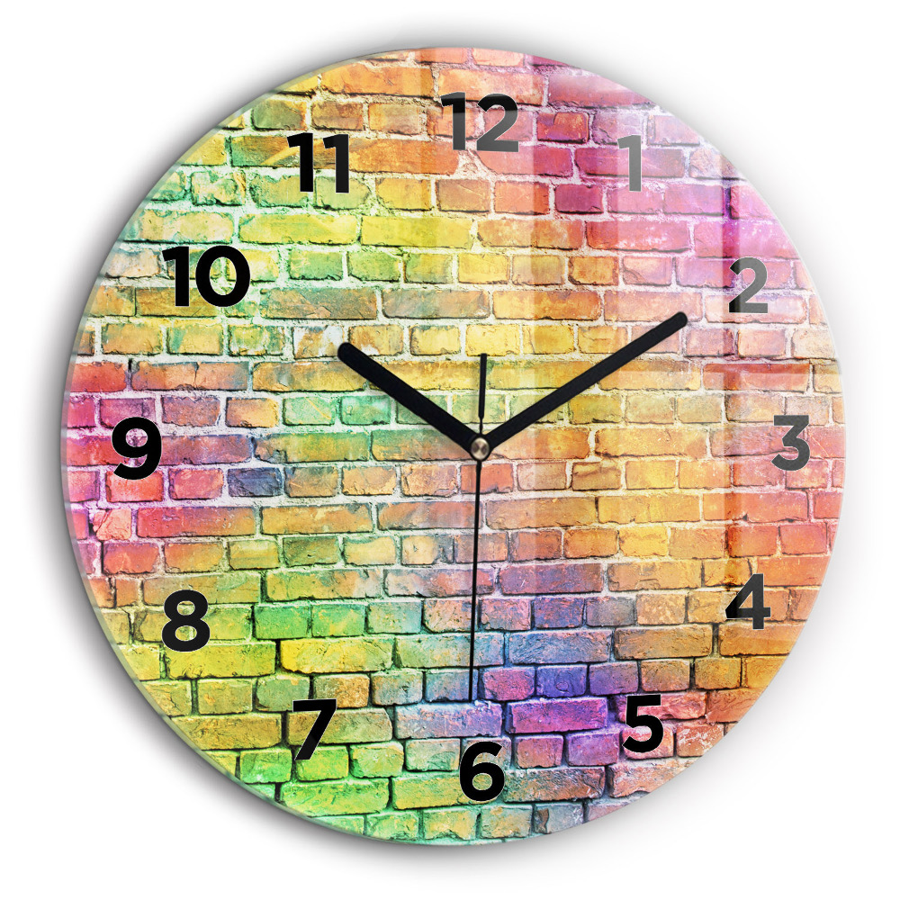 Perete pictat Ceas perete din sticlă rotund