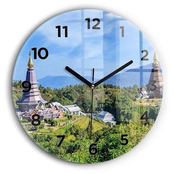 Parcul Național Chiang Mai Ceas perete din sticlă rotund
