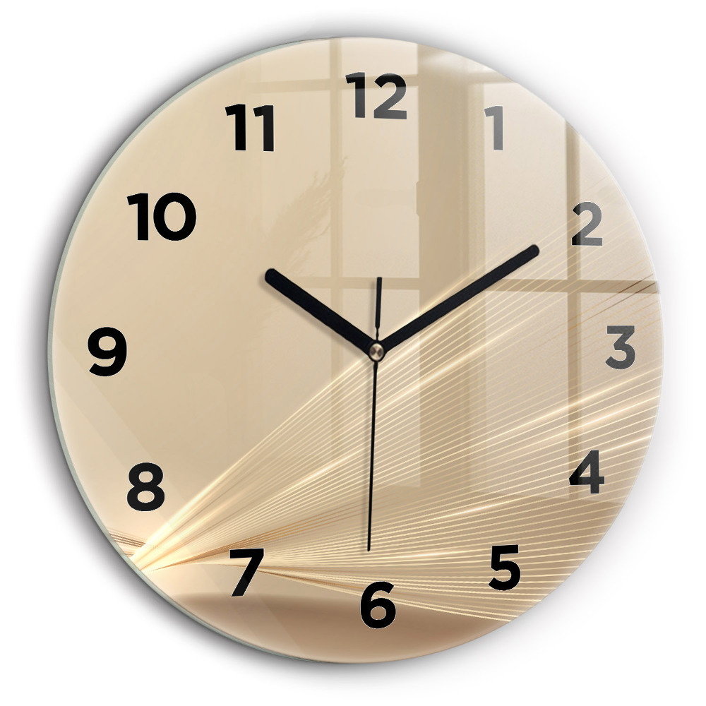 Lumină abstractă Ceas de sticlă pe perete rotund