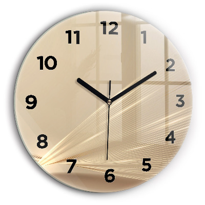 Lumină abstractă Ceas de sticlă pe perete rotund