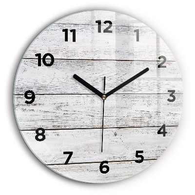 Scânduri vopsite Ceas perete din sticlă rotund