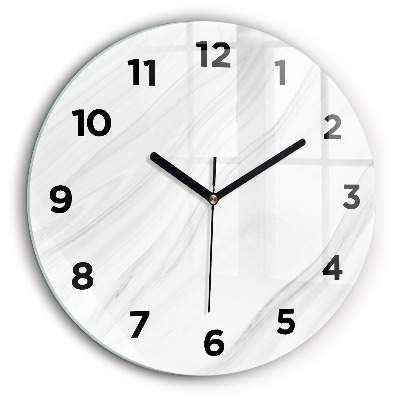 Marmură decorativă Ceas perete din sticlă rotund