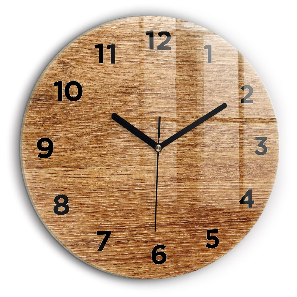 Lemn usor Ceas perete din sticlă rotund