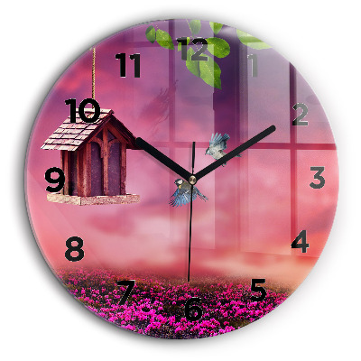 Colivie Ceas rotund de perete din sticlă