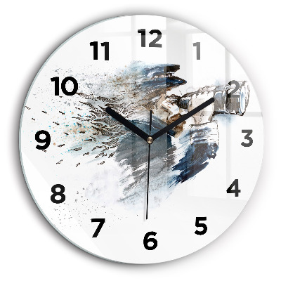 Căpitan cu binoclu Ceas de sticlă pe perete rotund