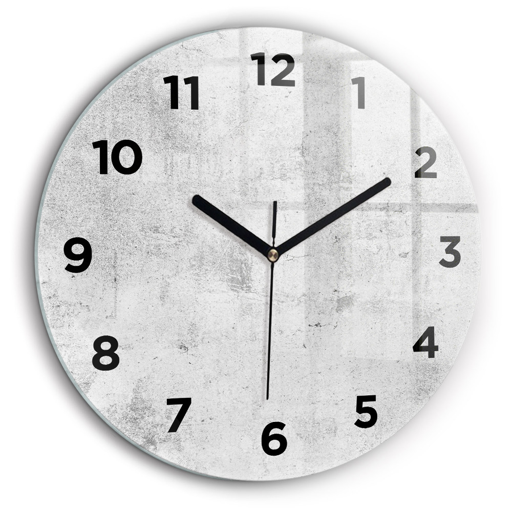 Perete de beton Ceas din sticlă rotund