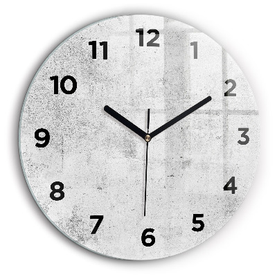 Perete de beton Ceas din sticlă rotund