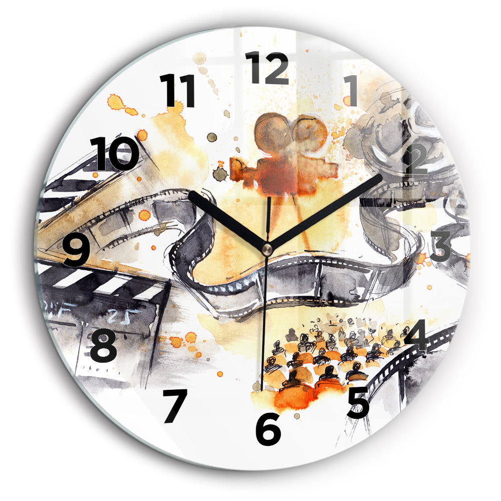 Cinematografia camerei Ceas de sticlă pe perete rotund