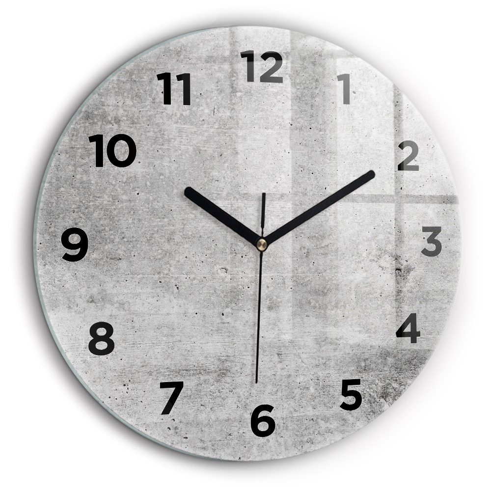 Perete brut Ceas rotund de perete din sticlă