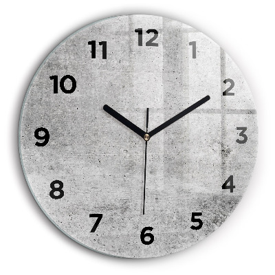 Perete brut Ceas rotund de perete din sticlă