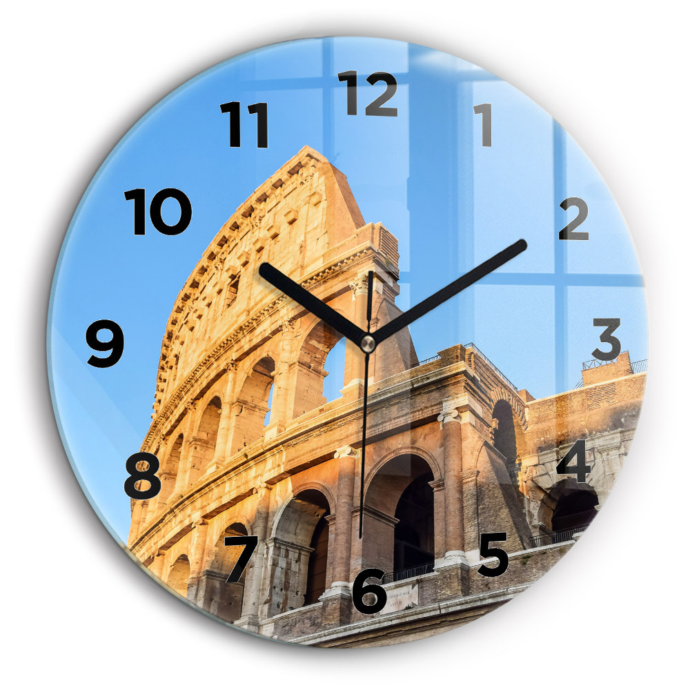 Colosseumul din Roma Ceas de sticlă pe perete rotund
