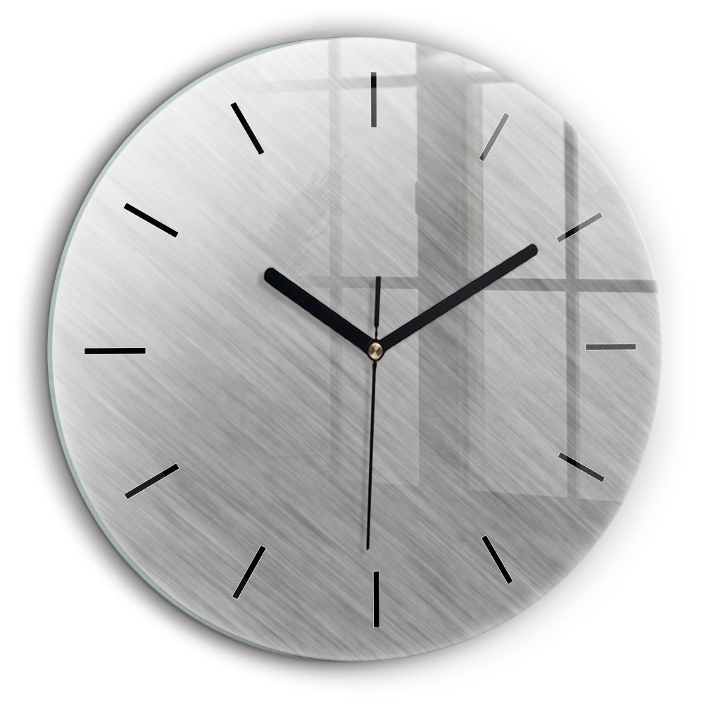 Ceas perete din sticlă rotund Perete metalic