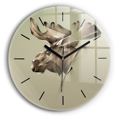 Ceas de sticlă pe perete rotund Elan grafic