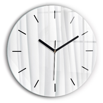 Ceas rotund de perete din sticlă Textura valuri