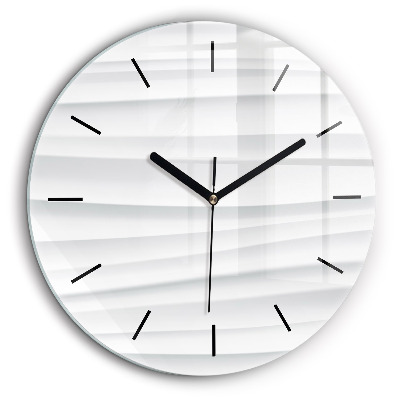 Ceas de sticlă pe perete rotund Textura valuri