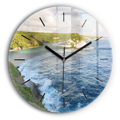 Ceas din sticlă rotund Coasta Oceanului