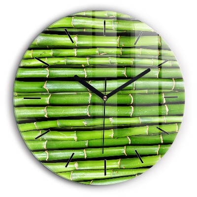 Ceas rotund de perete din sticlă bambus asiatic