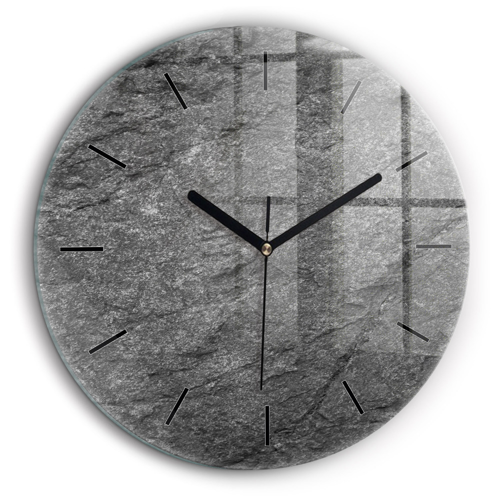 Ceas rotund de perete din sticlă Roca vulcanica