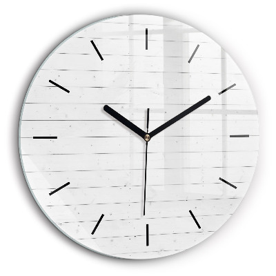 Ceas din sticlă rotund Model de panouri din lemn