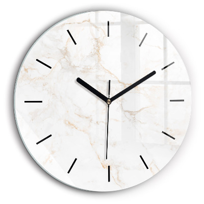 Ceas din sticlă rotund Marmură elegantă