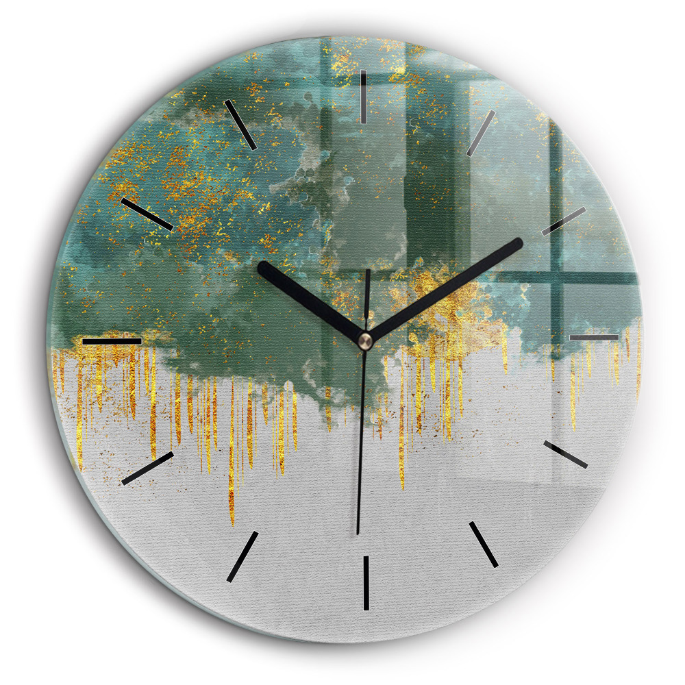 Ceas de sticlă pe perete rotund Model decorativ