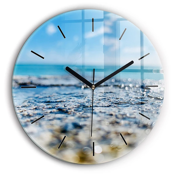 Ceas perete din sticlă rotund Fotografie cu apă