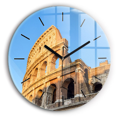 Ceas de sticlă pe perete rotund Colosseumul din Roma
