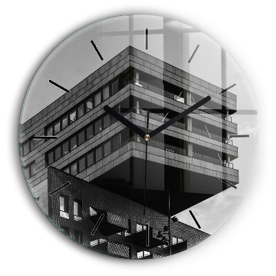 Ceas perete din sticlă rotund Arhitectura la Amsterdam