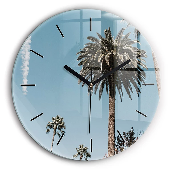 Ceas din sticlă rotund Palmieri din Los Angeles
