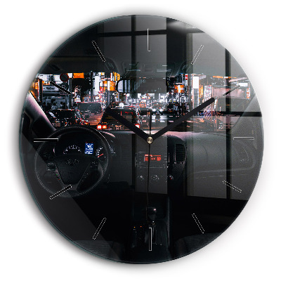 Ceas perete din sticlă rotund Mașină în Tokyo