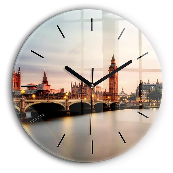Ceas din sticlă rotund Orizontul Big Ben a Londrei